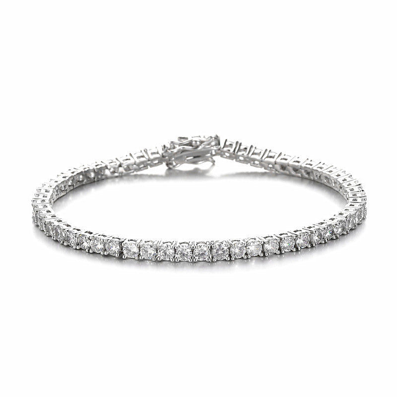 Simple Fashion 3mm Zircon Inlaid Bracelet