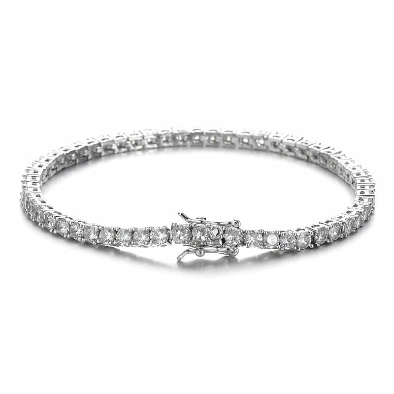 Simple Fashion 3mm Zircon Inlaid Bracelet