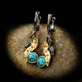 Bohemian Turquoise Earrings Ethnic Style Retro Earrings