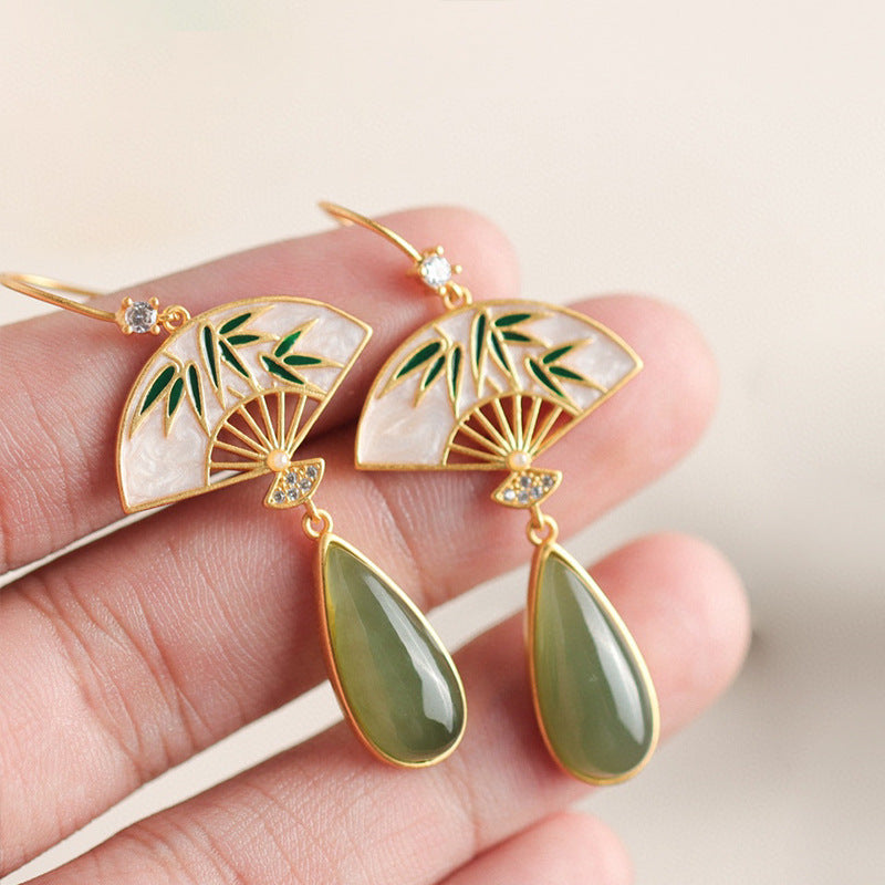 Retro Quartz Earrings National Style