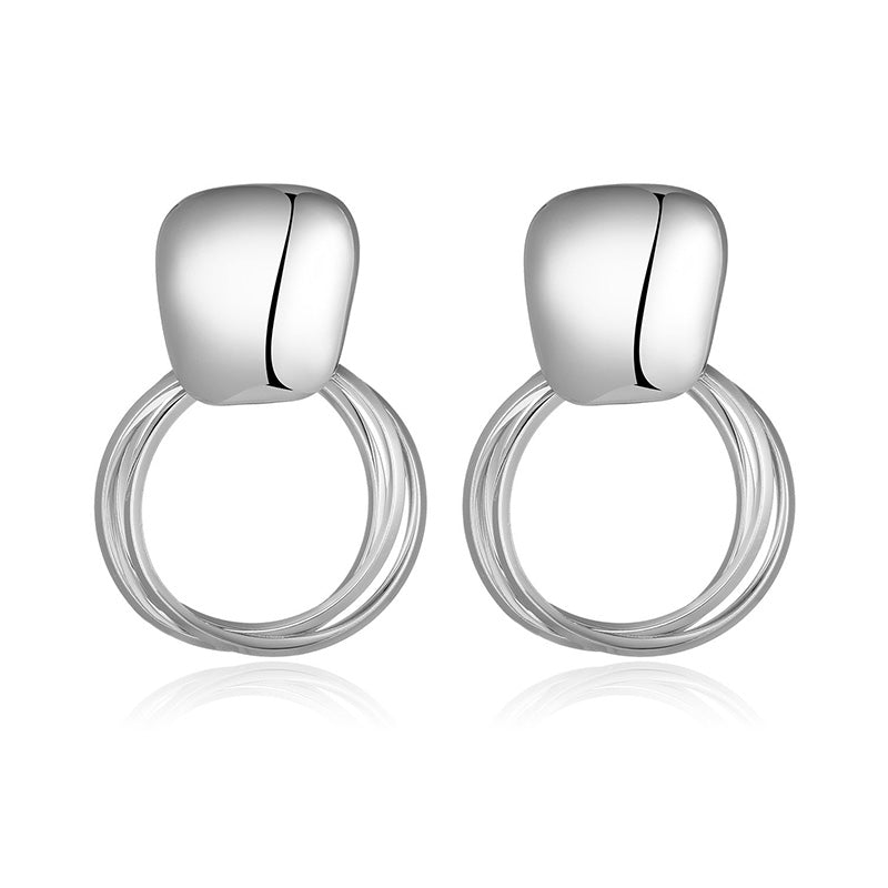 Metal Earrings Retro Hong Kong Style Earrings