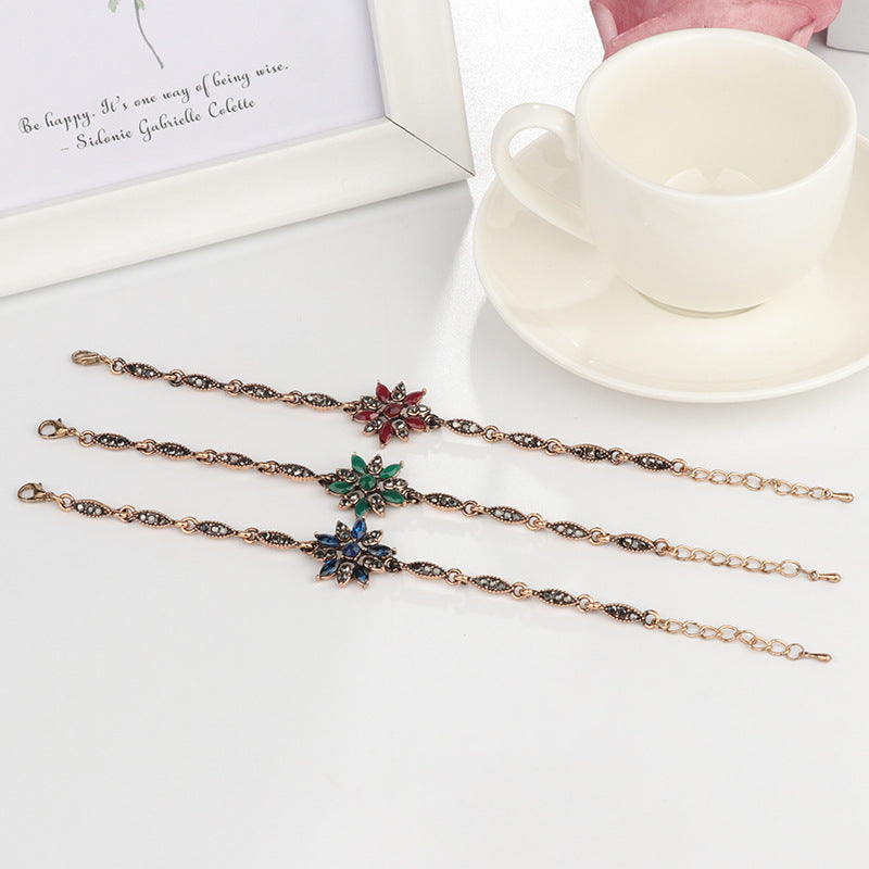 Inlaid Flower Fashion  Boutique Bracelet
