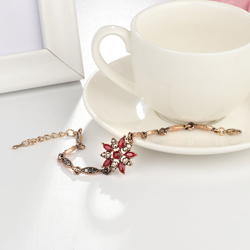 Inlaid Flower Fashion  Boutique Bracelet