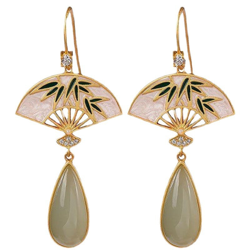 Retro Quartz Earrings National Style