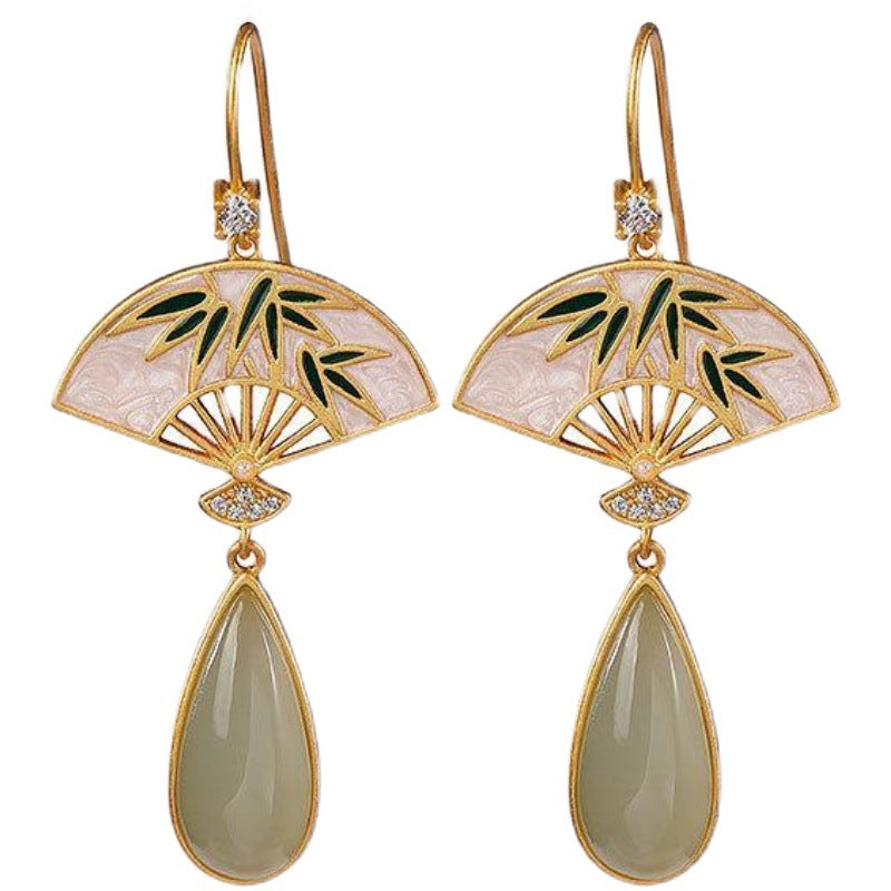 Retro Quartz Earrings National Style