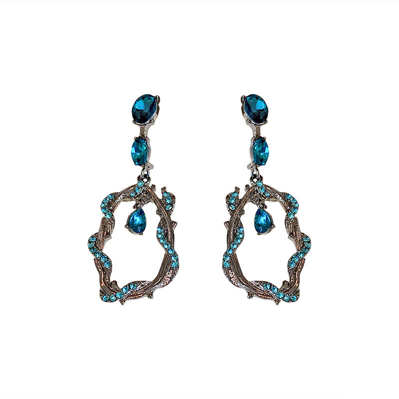 Long Exaggerated Earrings Hong Kong Style Retro Earrings